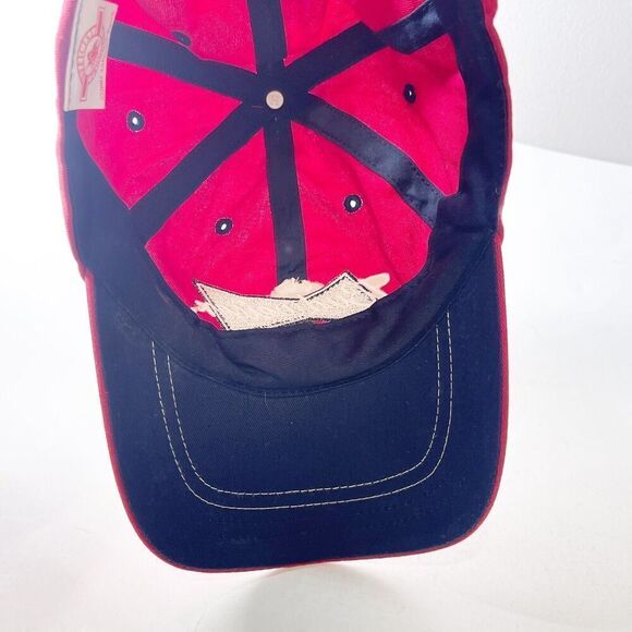 Vintage Y2K Budweiser Hat Red Canvas Embroidered Logo Adjustable Ball Cap - Picture 11 of 16